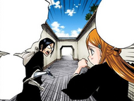 Orihime and Uryū discuss Tsubaki's recovery.