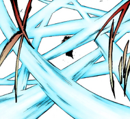 Findorr uses a barrage of Tijeras Neptunea on Shūhei Hisagi.