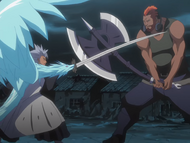 Koga clashes with Hitsugaya.