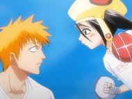 Ururu attacks Ichigo.