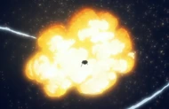 Ichigo destroys dozens of Uryū's Heilig Pfeil with several Getsuga Tenshōs.