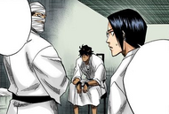 Ganju, Uryū, and Yasutora Sado discuss their situation.