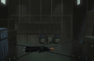 Ichigo bound on the floor.