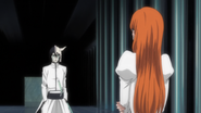 Ulquiorra pyta Orihime o jej serce.