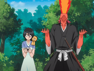 Renji discovers that his onigiri were filled with chili peppers.