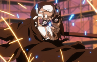 Murakumo's is mask destroyed by Uryū Ishida's arrows.