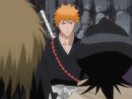 Rukia reminds Ichigo that he has come here to save Orihime.