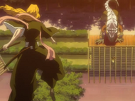 Rangiku realizes she is fighting an Arrancar.