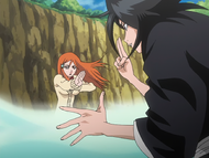 Rukia and Orihime train in Soul Society.