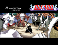 Uryū and Ichigo are surrounded by Hollows on the cover of Chapter 47.