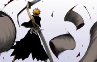 Ichigo cuts apart Acidwire's tail.