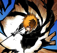 Ichigo charges at Yhwach.