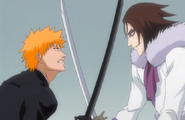 Ichigo and Muramasa cross swords.