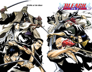 Kenpachi and several other Shinigami on the cover of Chapter 140.