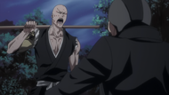 Ikkaku berates Shishigawara about his ideals.