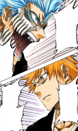 Grimmjow proclaims that Ichigo does not need a grand reason to fight him.