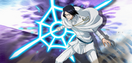Uryū during his time in Hueco Mundo, wielding the second form of Kojaku.