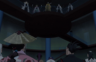 Shunsui and other members of the Gotei 13 face off against Inaba and the Reigai.