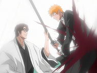 Ep61AizenSlashesIchigo