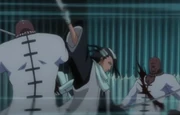 Byakuya bertarung melawan Zommari.