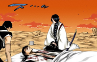 179Unohana kneels