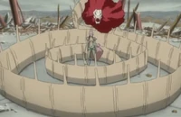 Saru et Hebi activent leurs Bankai contre Renji.