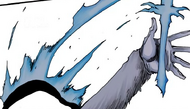 Starrk solidifies his Reishi into a sword using Colmillo.