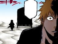 Mayuri Kurotsuchi arrives with the Garganta Construct Device behind Ichigo.