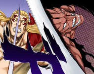 Zaraki cuts Gerard in half.