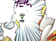 Nel runs after Ichigo in order to keep having fun with him despite Dondochakka's protests.