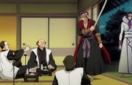 Muramasa stands by as Kōga ambushes the officials who framed him.