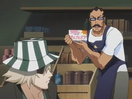 Tessai offers Urahara a weight-loss remedy.