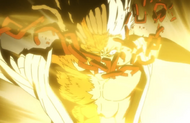 Kokutō's last chain is broken by Ichigo's attack.