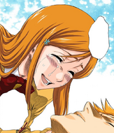 Orihime cries upon realizing what she is doing.