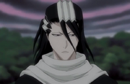 Byakuya tells Kōga his name.