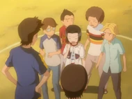 Karin agrees to a match between her group and the students to settle the argument.