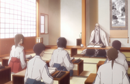 Yamamoto teaches students at the Shin'ō Academy.