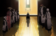 Unohana and the other captains meeting.