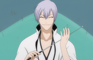 Gin teaching an Arrancar Encyclopedia segment.