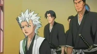 Hitsugaya recibe informes.