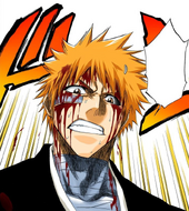 Ichigo regains control of his body.