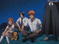 Orihime and her friends ponder the situation.