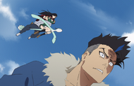 Noel prepares to blast Bruno with both Witch Kits.