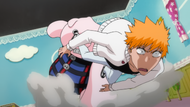 Mr. Pork attacks Ichigo.