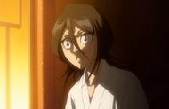 Rukia expresses shock upon learning of Byakuya's betrayal.