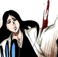 Unohana being injured by Kenpachi.