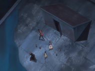 Kon and his friends reach the rooftop.