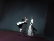 Orihime slaps Ulquiorra for his callous remarks.