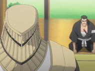 Iba and his captain Komamura before Rukia's execution.