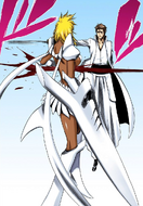 Aizen attacks Harribel.